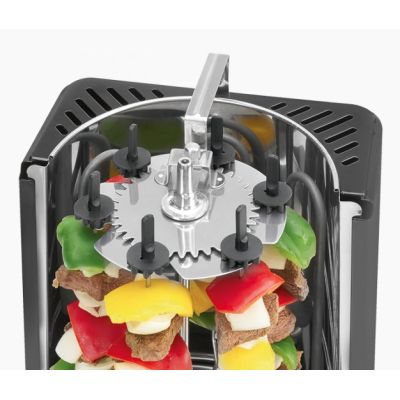 2. Clatronic DVG 3686 electric kebab grill (vertical; 1400W; black)