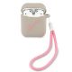 Guess GUACA2LSVSGP AirPods cover gray pink/grey pink Silicone Vintage