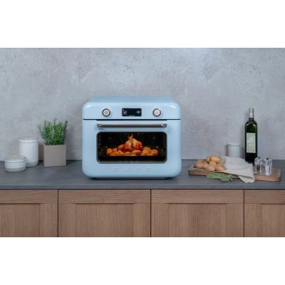 12. Smeg COF01PBEU Small Blue Steam Oven Buttons, Rotary