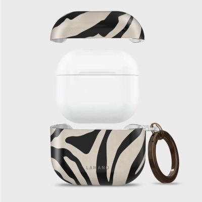 5. Tech-Protect Lamano case for AirPods 4 / 5 - black and beige
