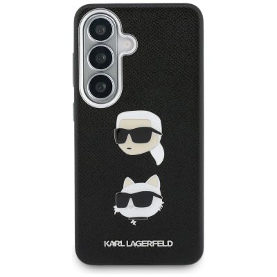 3. Karl Lagerfeld Saffiano Double Heads Metal Case for Samsung Galaxy S26+ - Black