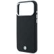 6. BMW Sign Deboss Quilted Metal Logo MagSafe Case for iPhone 18 Pro / 17 Pro - Black