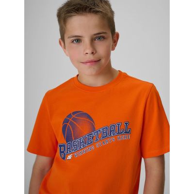 3. Boy's regular printed T-shirt 4F 4FJRSS26TTSHM4278-70S