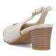 4. Beige leather open-toe pumps Rieker 44651-60