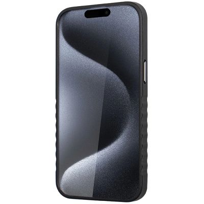 5. Audi Genuine Leather case with MagSafe for iPhone 15 Pro - black and red
