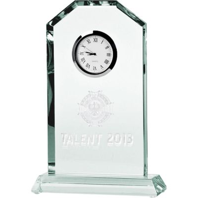 3. 3D engraved glass trophy with case