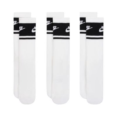 Nike Everyday Elevated Crew Socks 3 Pairs White and Black IM7949 901