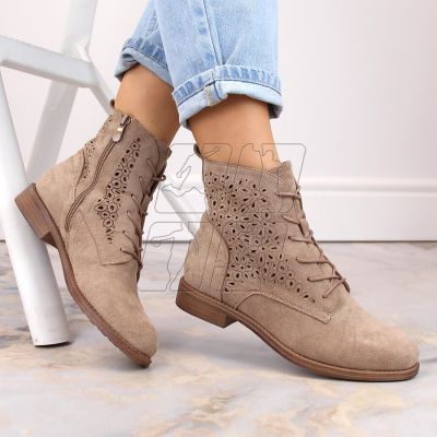 2. S.Barski W OLI244 beige suede ankle boots