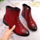 11. Jezzi W JEZ52G insulated ankle boots with decorations, red