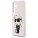 6. Case Karl Lagerfeld Silicone Graffiti Ikonik Printed Logo MagSafe Samsung Galaxy S25 pink