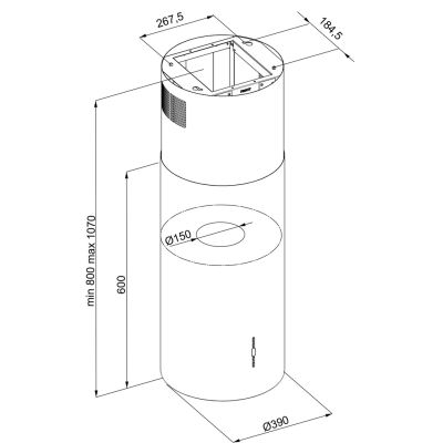 3. MAAN Elba2 island hood tube 39 cm black