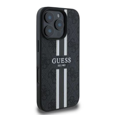 4. Guess 4G Printed Stripes MagSafe case for iPhone 16 Pro Max - black