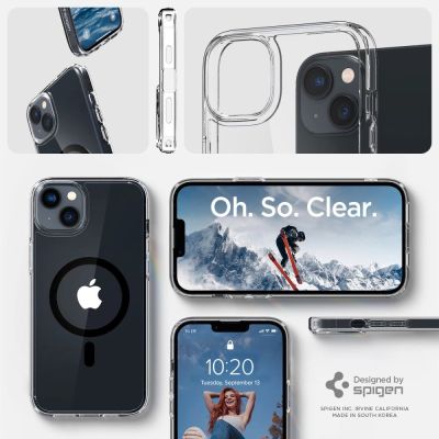 11. Spigen Ultra Hybrid Mag Case with MagSafe for iPhone 14 Plus - Clear Black
