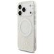 3. Guess IML Flowers Electro Pearl Strap MagSafe Case for iPhone 17 Pro - White