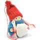 19. DECORATIVE DOLL WITH BAG BLUE GIRL 7.5 CM