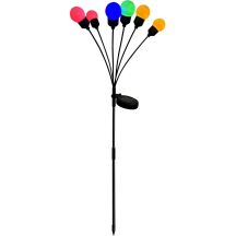 SOLAR LAMP DANCING IN THE WIND, COLORFUL BALLS, 6 LEDS, 75CM XXL