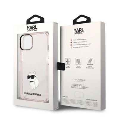 8. Karl Lagerfeld KLHCP14MHNCHTCP iPhone 14 Plus 6.7" pink/pink hardcase Ikonik Choupette