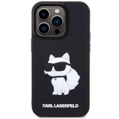 3. Karl Lagerfeld KLHCP14X3DRKHNK iPhone 14 Pro Max 6.7" black/black hardcase Rubber Choupette 3D
