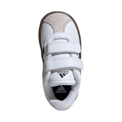 10. Adidas VL Court 3.0 Skateboarding Shoes for Kids White and Gray ID9157