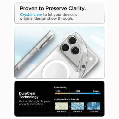 6. Spigen Liquid Crystal MagSafe Case for iPhone 18 Pro / 17 Pro - Clear and White
