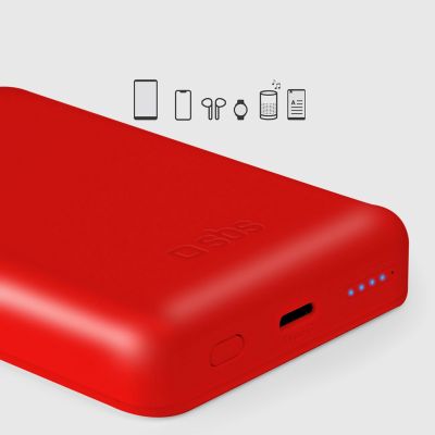 10. Powerbank SBS TEBB5000MAG1CR 5000 mAh compatible with MagSafe - red