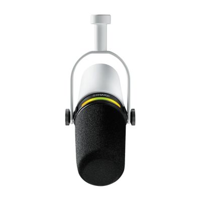 3. Shure MV7+-W - Voice-Over/Vocal Microphone with XLR/USB-C Connector White