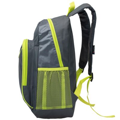 4. Graphite-Lime Youth Backpack SEMI LINE
