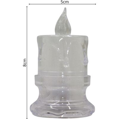 9. DECORATIVE CANDLE 5x8CM DECORATED LED