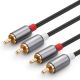 8. Ugreen AV104 10518 audio cable 2RCA (male) / 2RCA (male) 2m - gray