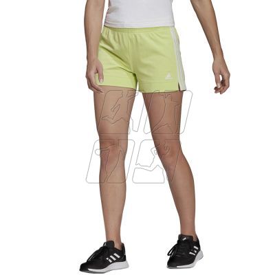 7. adidas Essentials Slim 3-Stripes Shorts W HE9361
