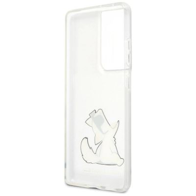 7. Karl Lagerfeld Choupette Fun Case for Samsung Galaxy S21 Ultra - Transparent
