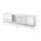 3. TV cabinet QIU 160 MDF white gloss/white gloss