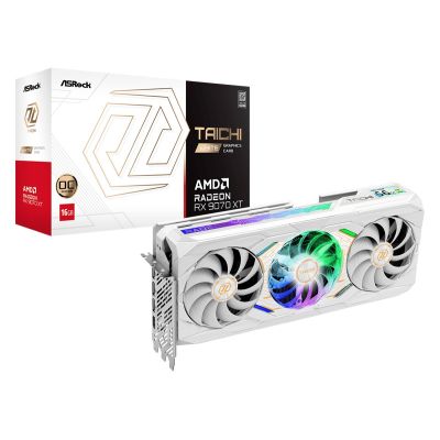 6. Asrock Taichi Radeon RX 9070 XT White 16GB OC AMD GDDR6