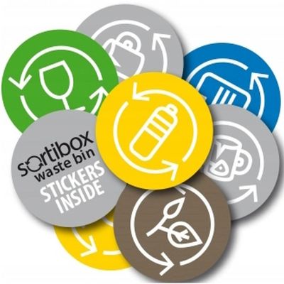 2. GARBAGE BINS 20 L SORTIBOX SET 4 PCS GREY STONE