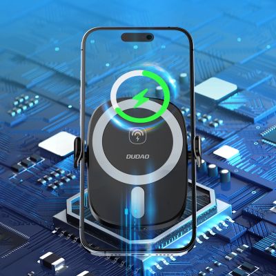 6. Dudao FW11 Car Phone Holder with 15W Inductive Charger for Air Vent/Cockpit - Black