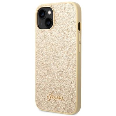 2. Guess GUHCP14SHGGSHD iPhone 14 6.1" gold/gold hard case Glitter Script