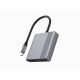 3. GEMBIRD 3-IN-1 USB TYPE-C MULTI ADAPTER (USB PORT + HDMI + USB-C VIDEO), GRAY