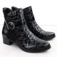 3. Women's patent leather ankle boots with heels, black Remonte Rieker R5188-02