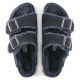 4. Birkenstock Arizona VL Shearling Midnight Suede Leather Insulated Flip-Flops Wide Regular (1020592)