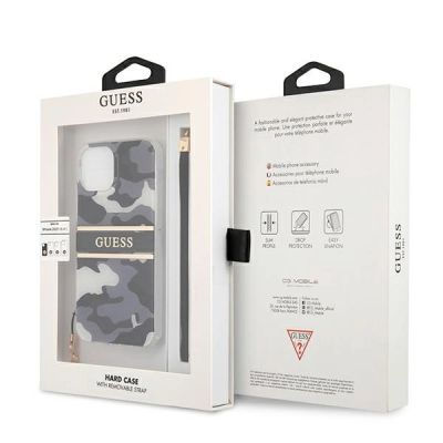 8. Guess GUHCP13MKCABBK iPhone 13 6.1" black/black hardcase Camo Strap Collection