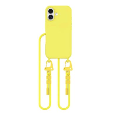4. Tech-Protect MagNecklace MagSafe Case with Lanyard for iPhone 16 - Yellow