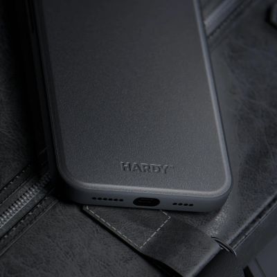 2. 3mk Hardy Apple Silky Leather MagCase for Apple iPhone 16 - Black
