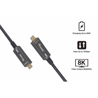 4. Equip 119467 USB Cable USB 3.2 Gen 2 (3.1 Gen 2) 7.5m USB C 10 Gbit/s 60W Black