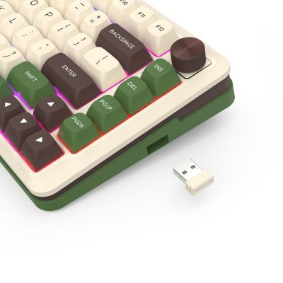 9. REDRAGON K681CGC-RGB-PRO Cyrus Keyboard USB + RF Wireless + Bluetooth White, Green