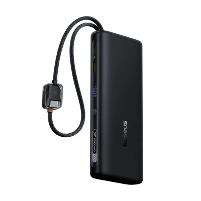 4. Baseus EnerFill FC41 20000mAh 100W Power Bank with Digital Display and Built-in Dual USB-C Cable - Black