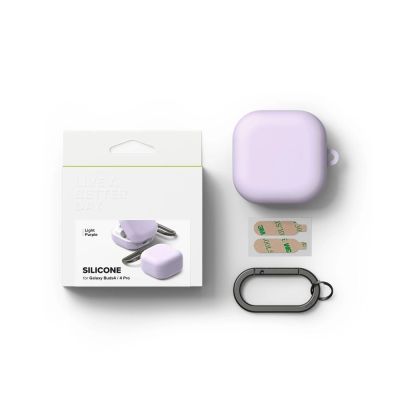 6. Ringke Silicone Case for Samsung Galaxy Buds 4 / 4 Pro - Purple