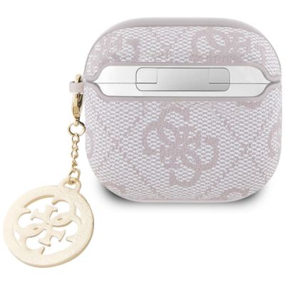 2. Guess 4G Strass Charm Case for AirPods 4 - Pink