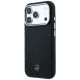 2. Mercedes Leather Semi Wrap Wood Effect MagSafe Case for iPhone 17 Pro Max - Black