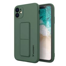 Wozinsky Kickstand Case silicone case with stand Samsung Galaxy A22 4G dark green