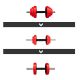 4. Rubber-coated dumbbells HMS SGGX20 with a 20kg barbell function
